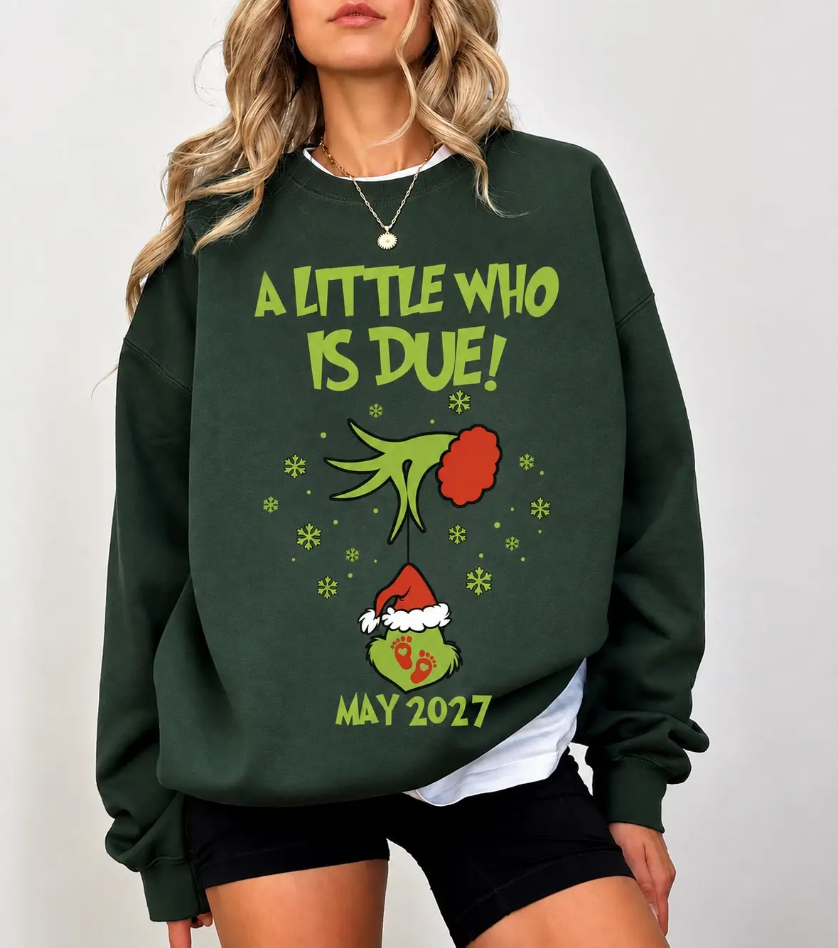 Christmas Pregnancy Announcement Sweatshirt, Christmas Pregnancy Reveal, Xmas Baby Reveal, Christmas Announcement Mom to be Maternity Shirt