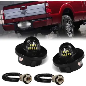 LED License Plate Light For Ford F150 F250 F350 F450 F550 Superduty Bronco Excursion Ranger Expedition Explorer Tag Lamp Assembly with Socket Wire Harness