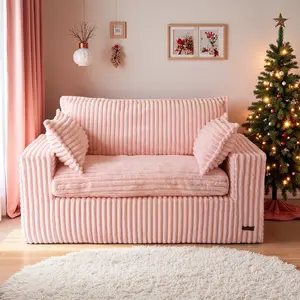 MAXYOYO Bean Bag Chair for Living Room, Upholstered Loveseat Sofa Couch with Deep Seating, Wide Armrests Boneless Couch Sofa in a Box for Bedroom Office Apartment, No Assembly