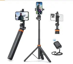 EUCOS 62" Phone Tripod & Selfie Stick with Remote Shutter – The Sturdiest Tripod Stand for Video Recording, Compatible with iPhone 13 Pro Max, iPhone 12 Pro, Samsung, DJI, and GoPro.