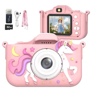 Kids Camera Toy for Ages 3-12, Unicorn Dinosaur Digital Camera with 1080P HD Video, 6 Photo Modes, 32GB Memory, Birthday Gift