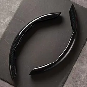 Carbon Fiber Car Steering Wheel Cover, 2 Counts Anti Slip Car Steering Wheel Cover, Car Interior Accessories for Car Enhancement