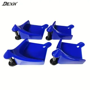 4 Pieces  car wash wheel hose guide Durable Plastic Car Tire Guide - Bright Blue Rolling System Tool with Ergonomic Design and Non-Slip Rubber Feet to Prevent Car Wash Damage, Suitable for All Vehicles, Sturdy Structure, High-Quality Plastic Material