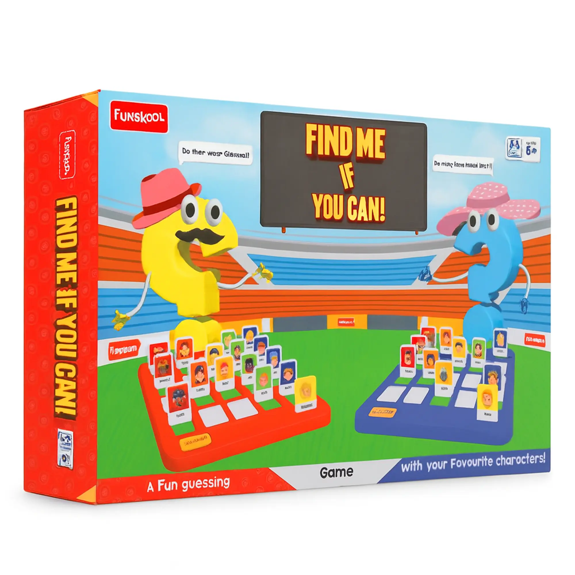 FUNSKOL Find Me If You Can Mystery Detective Board Game for Kids & Family - Engaging Strategy Play with 3 Sets of Character Cards Ages 6+