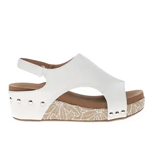 Corkys Womens Volta Ii Studded Slingback  Casual Sandals Casual Mid Heel 2-3" - White