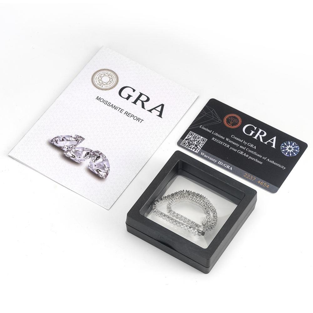 Hip Hop 925 Sterling Silver 3mm 4mm 5mm VVS Moissanite Diamond Necklace Moissanite Tennis Chain