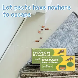 MoonSpry Powerful Roach Killer Kit - Fast-Acting Cockroach Gel Bait & Traps for Indoor Kitchen & Home, Professional Infestation Treatment