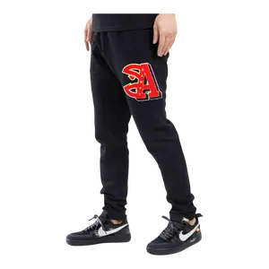 Pro Standard NBA Atlanta Hawks Mash Up Logo Men Sweatpants Black