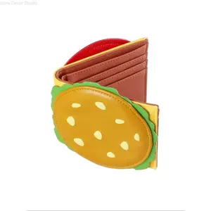 Burger-Shaped Bifold Wallet, Sports & Outdoor Accessory, Gym Companion for Drawstring Bags