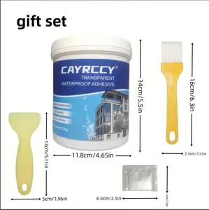 Clear Waterproof Sealant Rubber Coating | Stop Leaks for Roof, RV, Pipe, Window | Fast Curing | USA Warehouse 2-4 Day Shipping