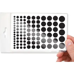 Stackable Webcam/Camera Vinyl Covers | 95 Low-Tack Restickable Webcam Stickers | 5-Sizes | Black 95-Pack (Ultra Glossy)