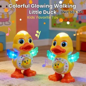 Musical Playthings for Children, Interactive Duck Shaped, Baby Duck Toy That Dances And Walks, Featuring Music And Lights, Illuminating Educational Toys, Interactive Dance Duck Toy With Music, Flash, And Moving Wings, kids toys, toddler toys