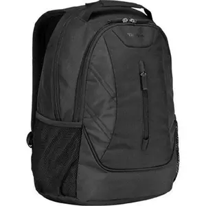Targus 16-in Ascend Padded Fabric Laptop Backpack - Black Car Interior Decoration Bag with Water Bottle Holders, Front Workstation, Backpacks for School