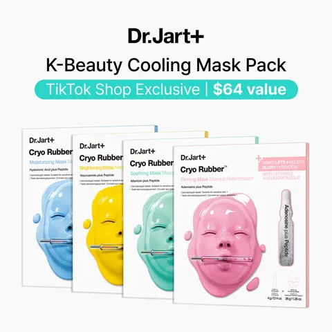 [Dr.Jart+] Korean Skincare Cooling 4-Mask Pack | Results After 1 Use | Moisturize, Firm, Brighten, Soothe, Instantly | Bestselling Korean Face Masks