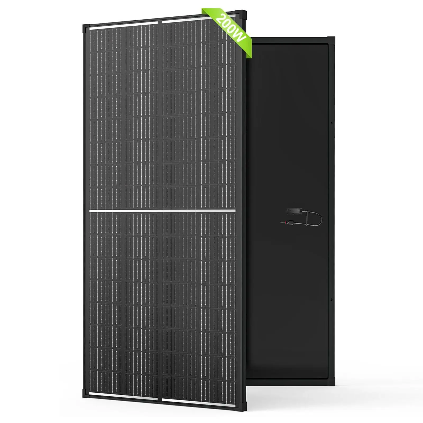 200W High Efficiency Solar Panel, 12V/24V Monocrystalline Module with 9BB Half-Cut Cell Technology, 24% Conversion Rate PV Panel for Home, RV, Boat, Marine, Farm, and Off-Grid Power Systems, TikTokShopBlackFriday