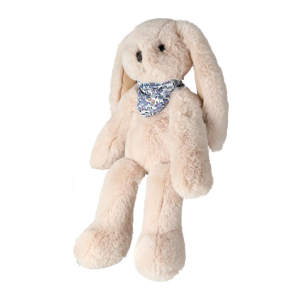 MINISO Scarf  Bunny Plush Doll, Floppy Ear Rabbit Stuffed Toy, Soft Comfort Plush Figure, Bedroom Decor & Holiday Gift For Girls