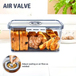 1pc Portable Airtight Bread Box, Countertop Loaf Storage Container With Lid, Leak Proof Food Sealed Box For Bread, Toast, Fruit And Vegetable, Kitchen Organizers And Storage, Kitchen Accessories, Food Storage Containers
