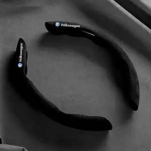 Car Suede Steering Wheel Cover Sweat-absorbin Non-Slip For VW Volkswagen GOLF 6 5 7 t5 t7 MK6 MK7 POLO Auto Interior Decoration Accessories