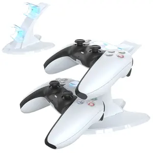 Dual Controller Charging Station for Ps5, Dual Controller Charger, Portable Design for Simultaneous Charging, Essential Accessory for Gamers, Console Accessories