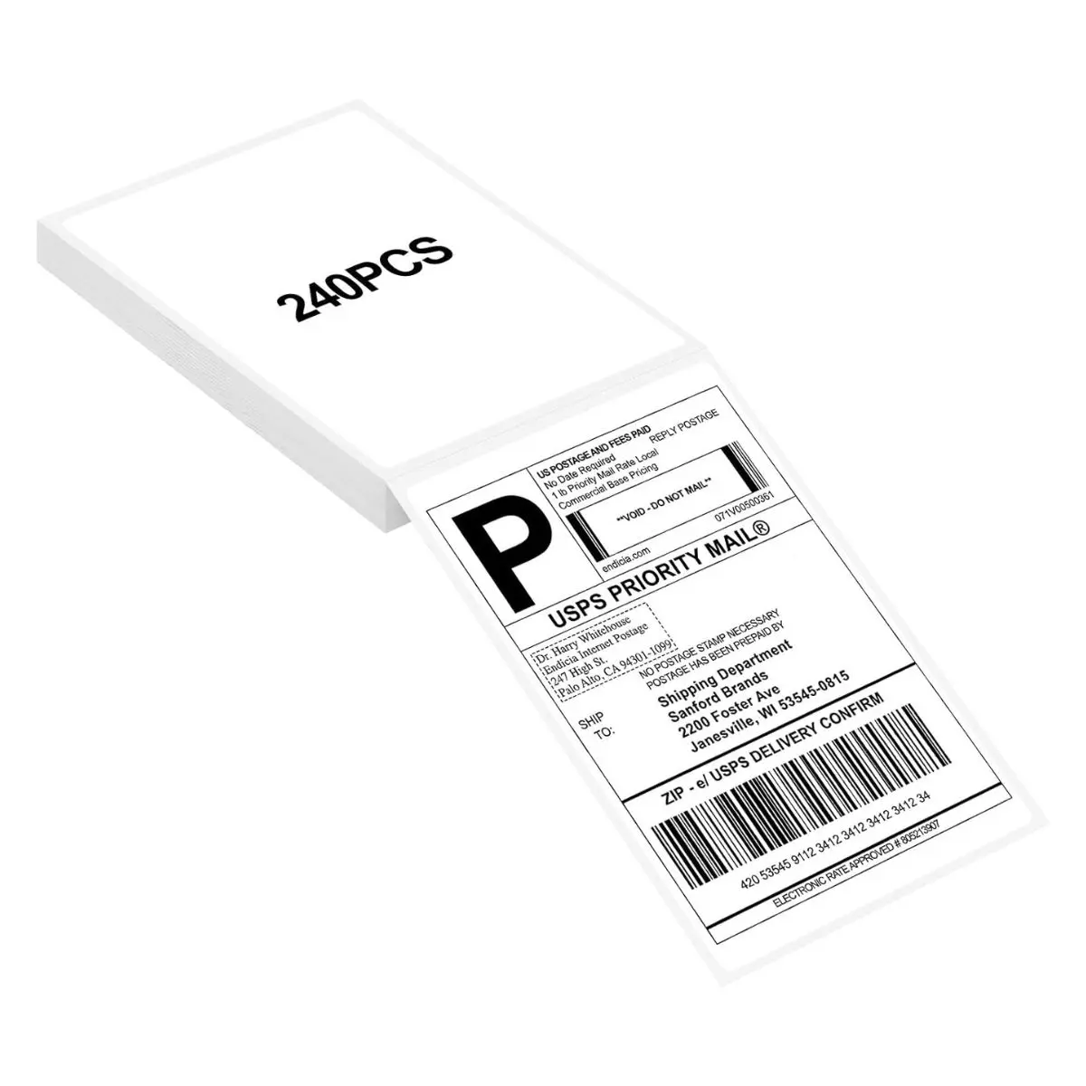 240 Pack 4x6 Thermal Labels for Shipping Boxes Strong Adhesive