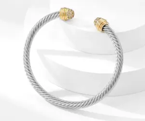 Prizm Pulse Cuff Bracelet, Silver and Gold Bangle Bracelet for Womens and Men’s, Womens Accessories Fashion Jewelry for Everyday, Gift for Her, Adjustable Open Bracelet