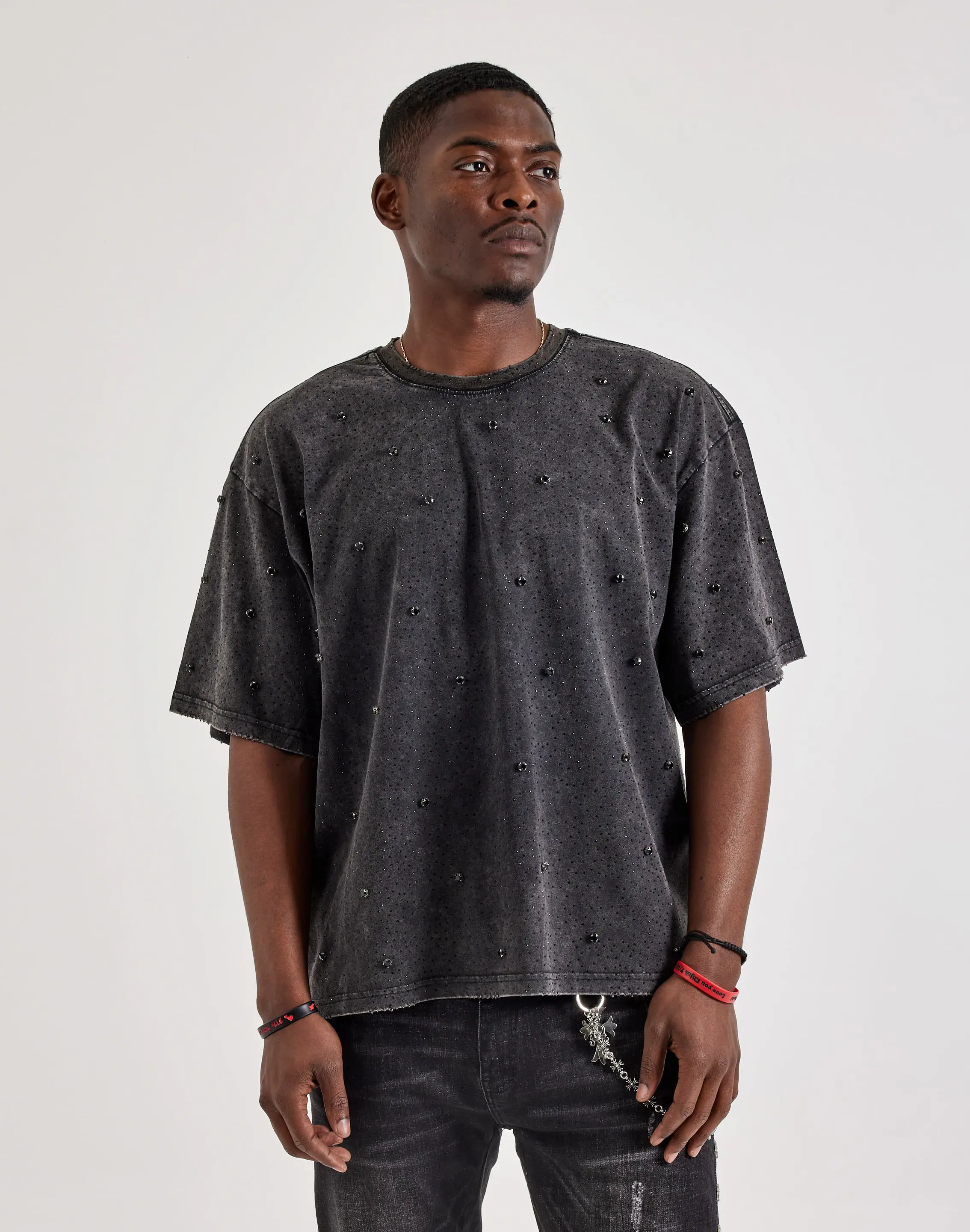 Mens Preme Diamond Rhinestone Tee