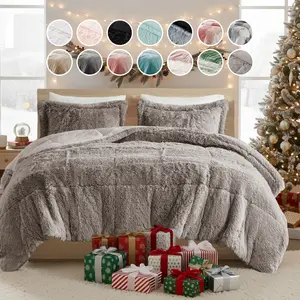 Intelligent Design Malea Shaggy Comforter Set, Long Faux Fur Cozy Down Alternative, Modern Casual Ultra Soft All Season Fluffy Bedding with Matching Sham