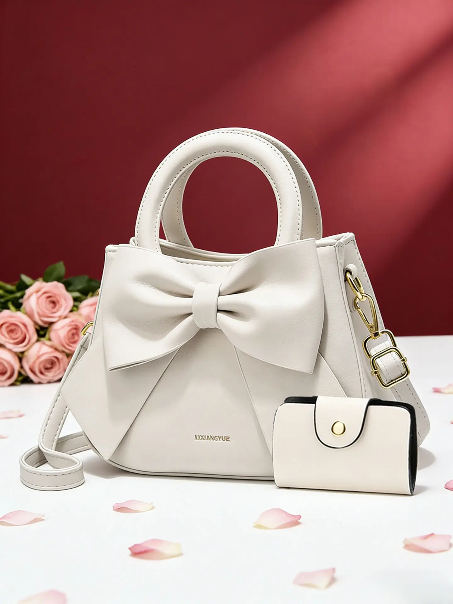 Cute Bow Crossbody Bag for Girls, Versatile Fashionable Design, Quality Leather Handbag for School Travel Work