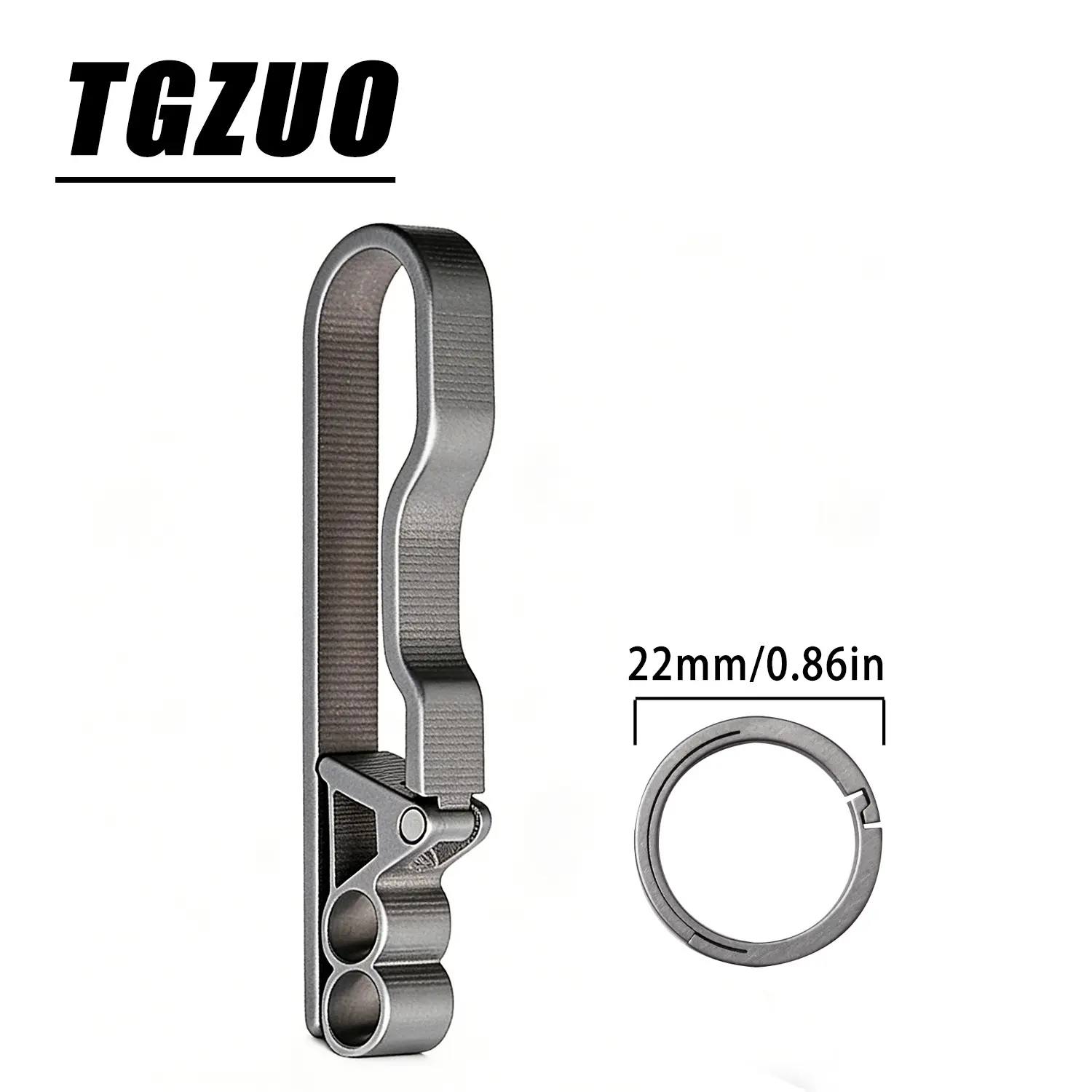 Premium Corrosion-Resistant Titanium Alloy Keychain, High-Quality Durable Outdoor Accessory, Simple Style Portable Clip, Minimalist Design Keychain, Keyring