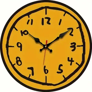 1pc Modern Minimalist Wooden Silent Wall Clock - Non-Ticking Quiet Operation, Round Elegant Design Suitable for Home Decor, Rooms, Bedrooms & Gifts