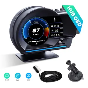 Car OBD2+GPS Head Up Digital Display Gauge Speedometer, KM/H MPH with OBD Multifunctional LCD Ambient Light Multi-Function Display truck accessories