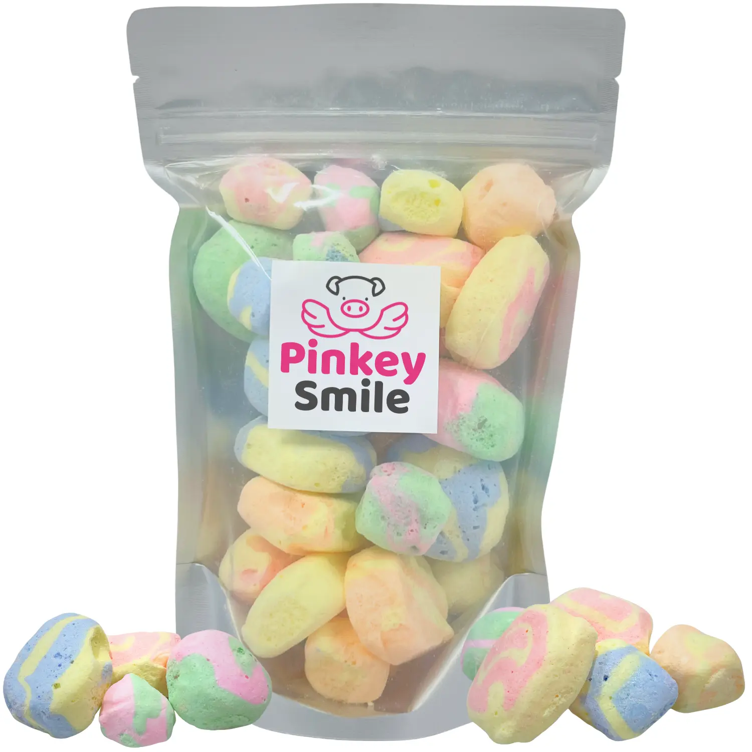 Freeze Dried Candy Lemonade Mix Salt Water Taffy 2 oz - Cut To Bite Sized Pieces - Ships In Box - Deliciously Crunchy, Intense Flavor, Lightweight Snack