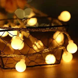 Plug in String Lights 10ft/3m 20 LED Bulb Warm White Fairy Lights for Birthday/Christmas/Wedding/Party Indoor Outdoor Decoration