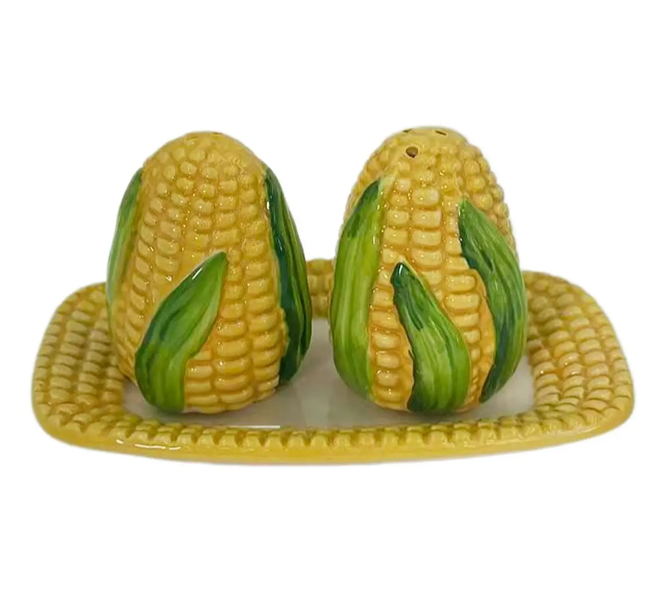 Temp-tations Corn Cob Salt and Pepper Shakers with Tray Temp-tations Corn Cob Salt and Pepper Shakers with Tray