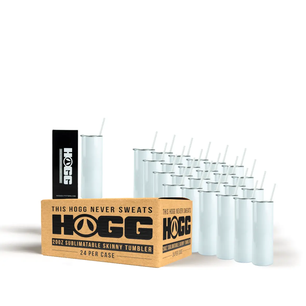 20oz Sublimatable Skinny Tumbler Case (24 Units)