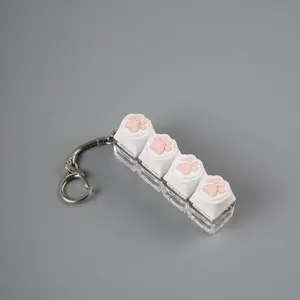 Silicone Cat Paw Keycap Stress Relief Toy, Mechanical Keyboard 4-Key Tester, Anti-Stress Keycap Keychain, Relieve Anxiety & Fatigue