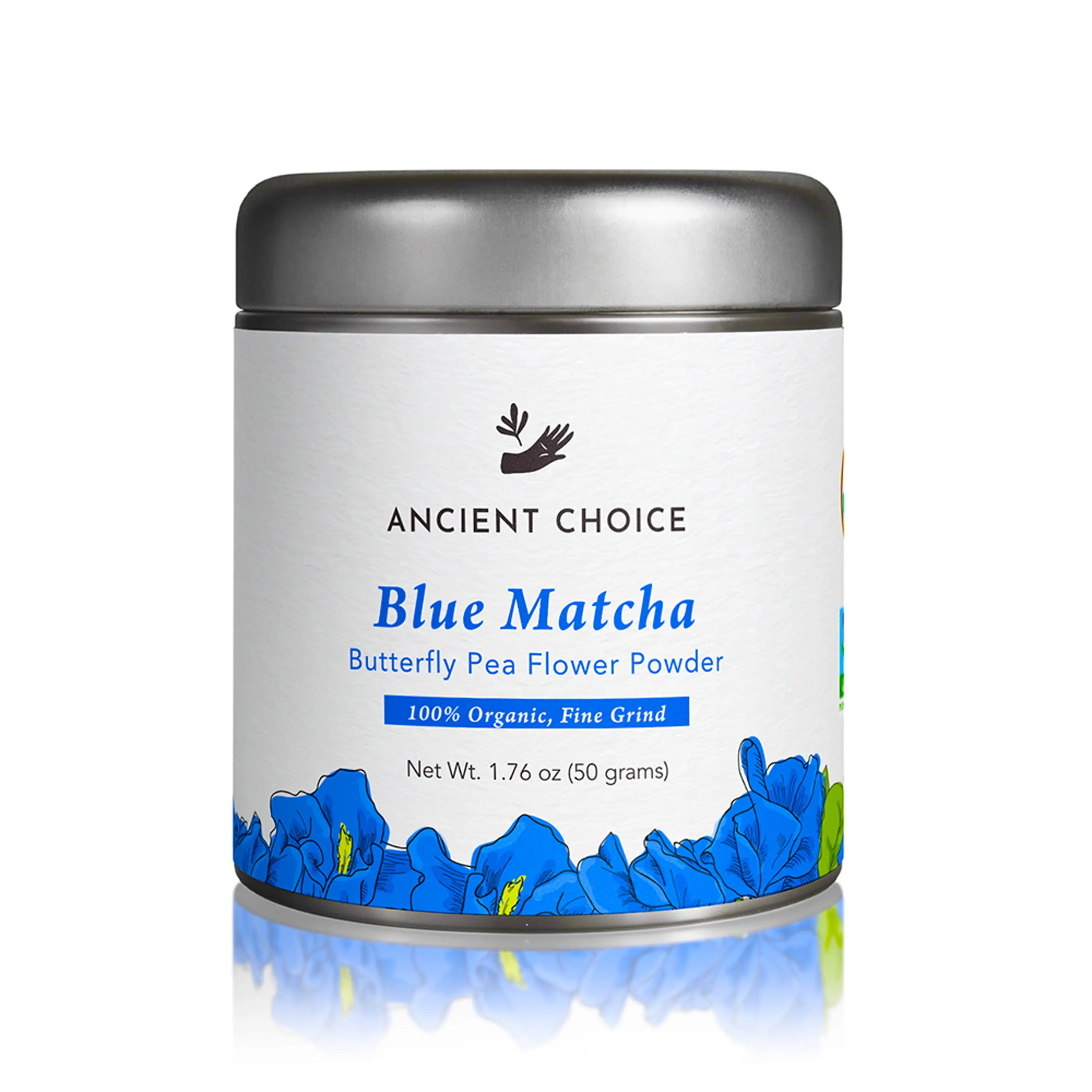 Ancient Choice - Blue Matcha, 50g | Butterfly Pea Flower Powder Tea | Fine Grind | Caffeine-Free, Gluten-Free, Non-GMO, Vegan | Non-Plastic Packaging