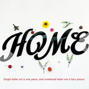 3D Acrylic Letter Decorative Wall Sticker, 20cm Large Capital Artistic English Letters, Foam Combination Mirror Decal, Home Decor