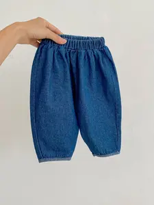 Unisex Baby Denim Jeans New Arrival, Fashionable Trendy Carrot Style Jeans, All-Season Comfortable Wear, Stylish Infant Clothing