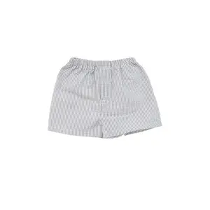 Grey Seersucker Short