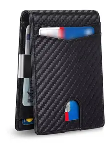 Men's Business Carbon Fiber Card Holder, Credit Card Holder, Slim Thin Mini Wallet, RFID Blocking Card Holder, Rfid card slots, Money Bag, Casual Trendy Versatile High-quality Daily Wallet