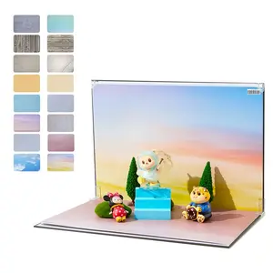 8pcs 16Patterns Small Product Photography Backdrop Kit Photo Backdrop Board for Food Photography - Double-Sided Tabletop Photography Backdrop, 16.54x11.42inch with 2PCS window pane Photography Accessories Photography Camera Accessories