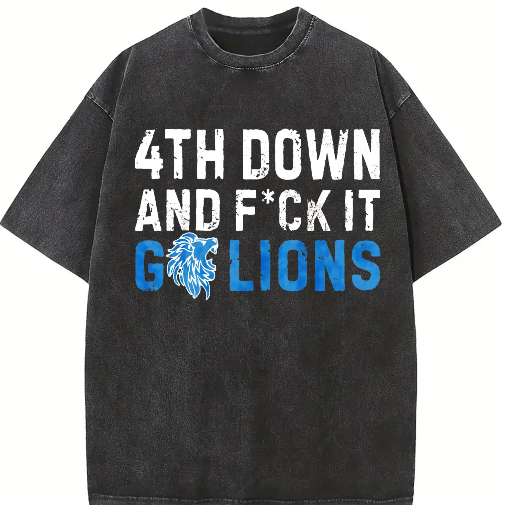 🏈   Go Lions! Oversized Cotton Tee - 100% Soft Touch Down Style, Ideal Xmas Present for Lions Fans # DETGameDayPick # OnePrideChristmas. # TK100CottonTops