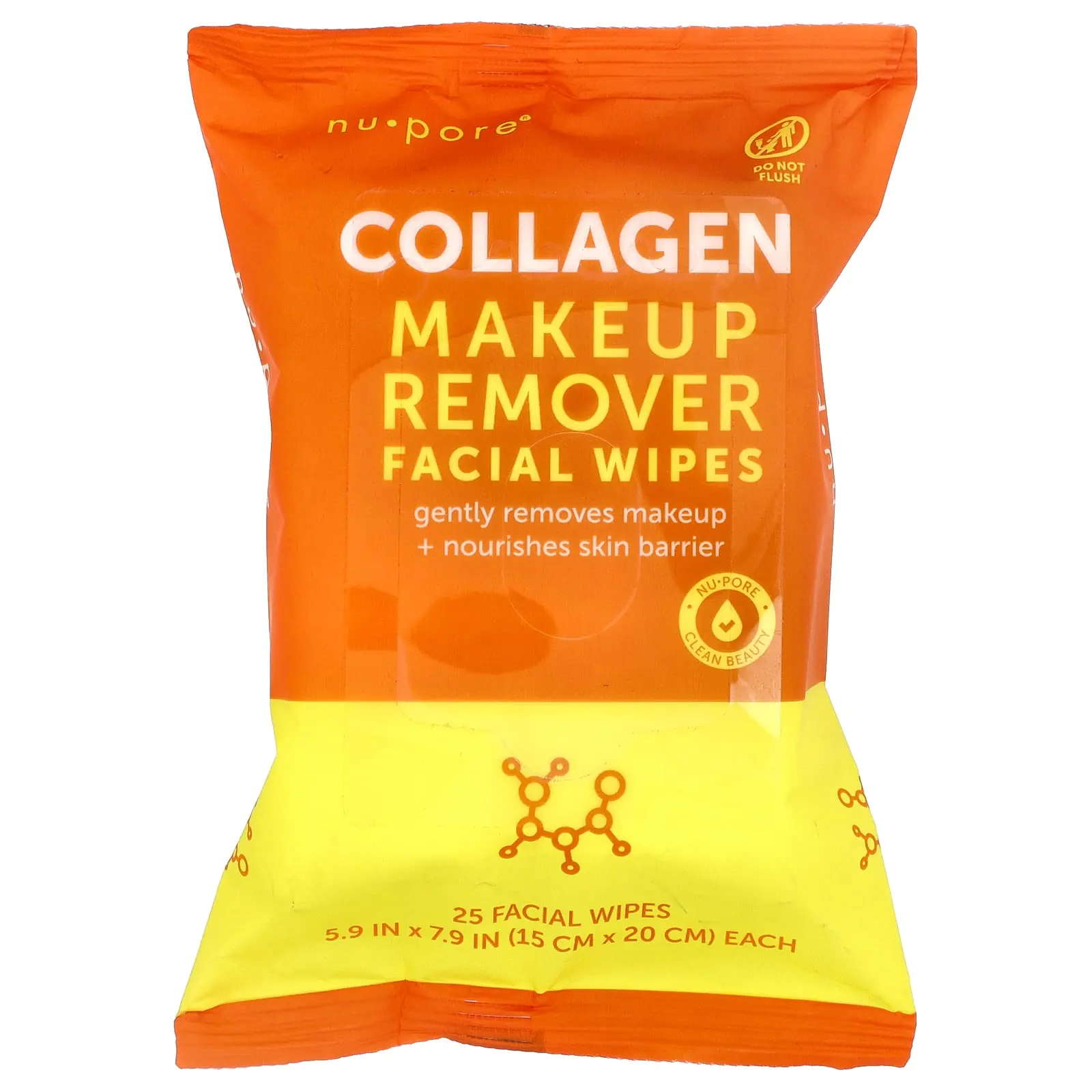 Nu-Pore Collagen Makeup Remover Facial Wipes, 25 Wipes Nu-Pore Collagen Makeup Remover Facial Wipes, 25 Wipes