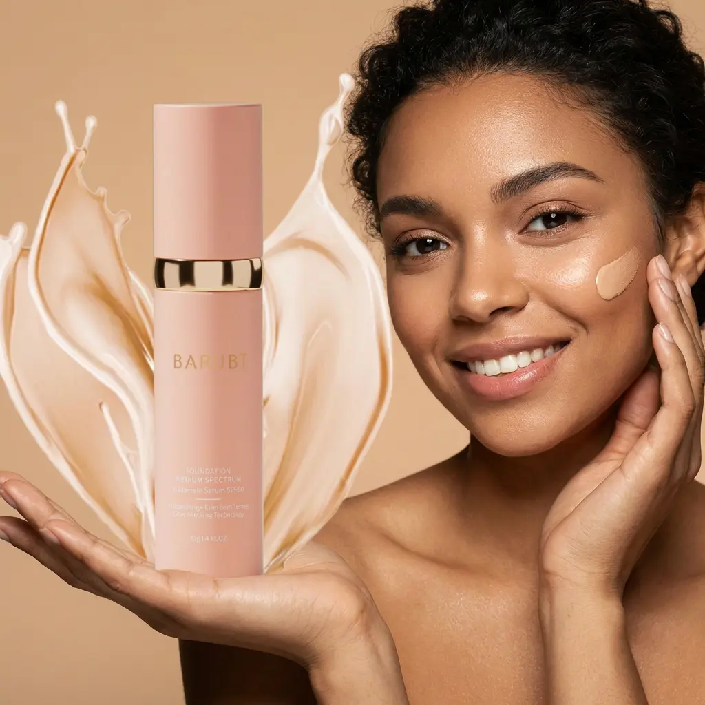Waterproof Liquid Foundation with SPF 50 UV Protection, Full Coverage and Hydrating Cosmetic for a Lightweight, Radiant Natural Finish, Water Proof, Moisturize, Acne, Work, Outdoors, Pore Minimising, Gym, Sun Protection, Concealer, Moisturizing, Flawless