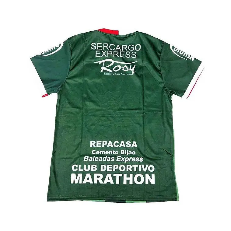 CD Marathon Honduras Soccer Jersey  Unisex Green Striped Football Shirt | Vintage Style Latin America Blockcore Tee