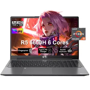 Nimo 15.6'' FHD IPS Business Gaming Laptop, AMD Ryzen 5 6600H, 6-Cores, 100W Type-C, Fingerprint, Backlit Keyboard, Numpad