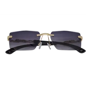 WolfScar™ Frameless Rectangular Color-Changing Glasses – Unisex Retro Festival Eyewear