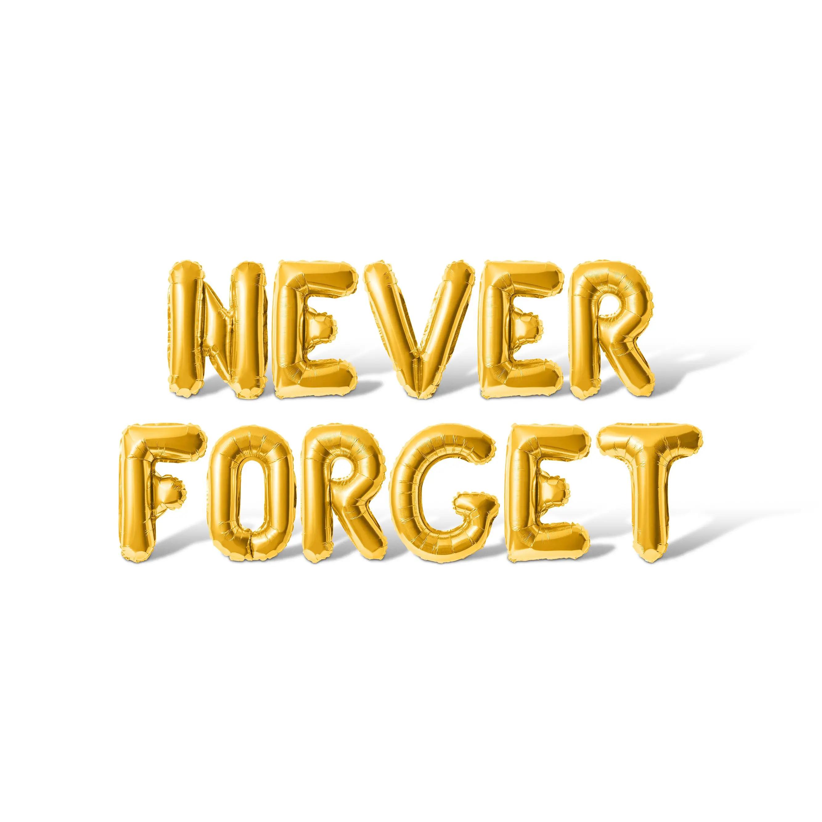 Letter Balloons - NEVER FORGET 16" Inch Alphabet Letters Foil Mylar Balloon September 11th Party Banner