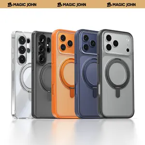 【DealsForYouDays】MAGIC JOHN 360 Degree Magnetic Stand Phone Case Invisible Design for iPhone and SamSung summerwins